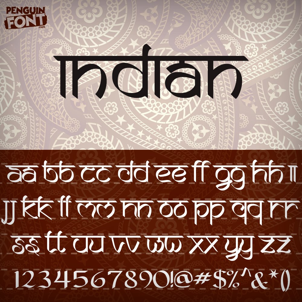 Penguin Indian Font Penguin Font